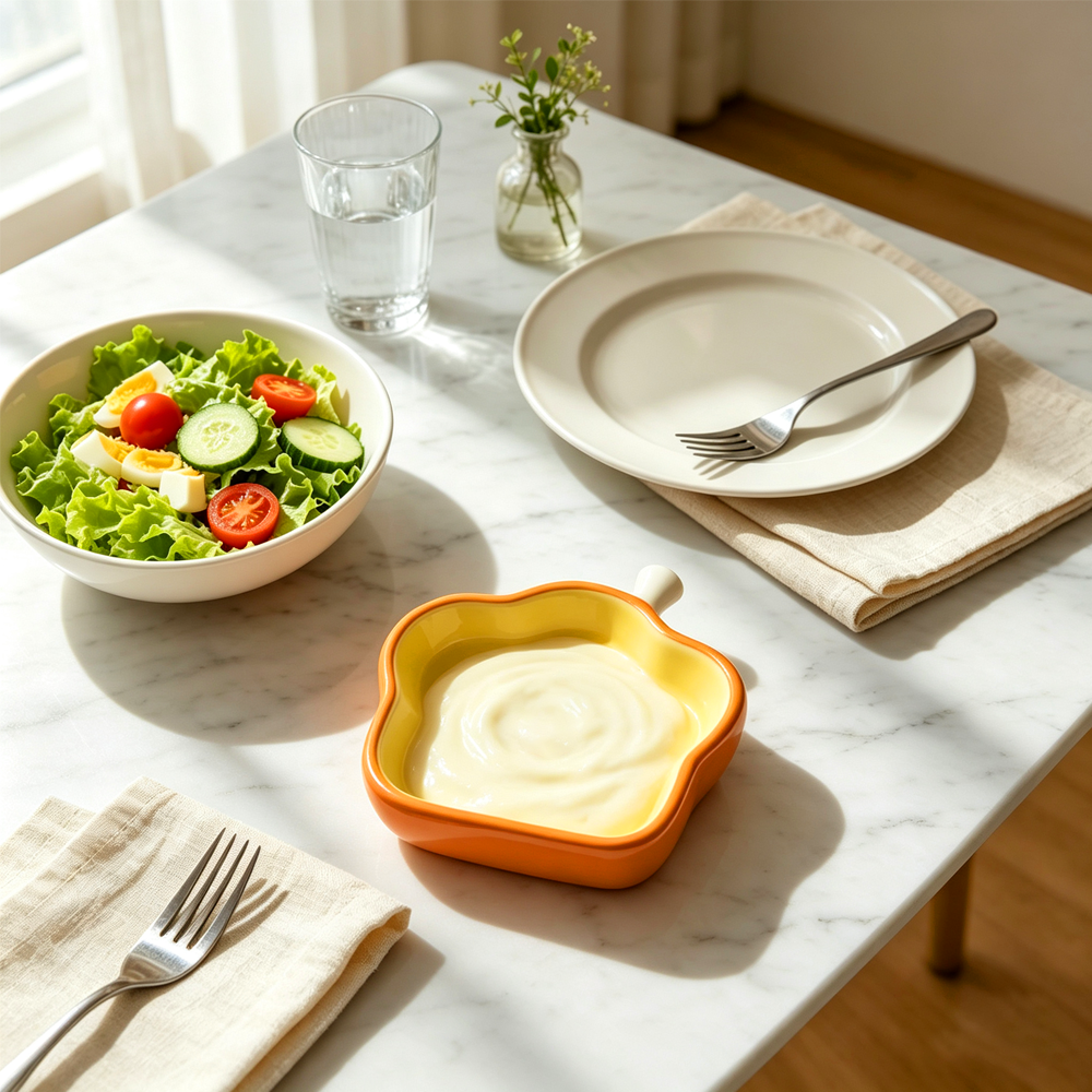 Cute Toast-Shaped Ceramic Serving Dish
